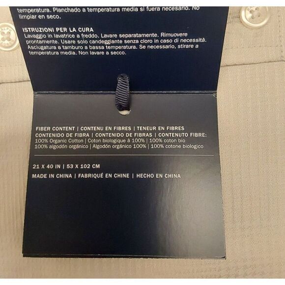 Ralph Lauren LOVAN JACQUARD 100% Organic Cotton Two King Pillowcases PLATINUM - Picture 8 of 8